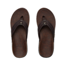 Reef Leather Offshore slipper in Dark Brown met vol-grain lederen riem en voetbed, verkrijgbaar bij Revert 95 Haarlem