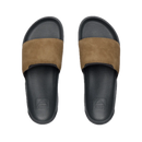 Reef Tailslide heren slipper in Grey/Tan met PU jersey strap, custom cut-out en deep heel cupping, verkrijgbaar bij Revert 95 Haarlem