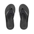 Reef Fanning+ heren slipper in Black Gum met REEFlex EVA voetbed, memory foam riem, 360-graden luchtbel en ingebouwde flesopener, verkrijgbaar bij Revert 95 Haarlem