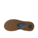 Reef Fanning heren slipper in Navy/Oat met synthetische nubuck upper, EVA voetbed met hiel airbag en ingebouwde flesopener in de rubberen zool, verkrijgbaar bij Revert 95 Haarlem