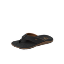 Reef Offshore heren slipper in Black/Gum met synthetische nubuck memory foam strap en high-rebound EVA voetbed, verkrijgbaar bij Revert 95 Haarlem