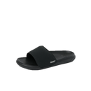 Reef Tailslide heren slide in Black met PU jersey strap, custom cut-out en deep heel cupping, verkrijgbaar bij Revert 95 Haarlem