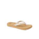 Reef Baja Sands dames flip flop in Sand met geweven synthetische bandjes en REEF signature cushion voetbed, verkrijgbaar bij Revert 95 Haarlem
