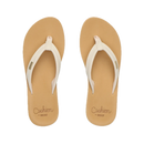 Reef Baja Sands dames flip flop in Sand met geweven synthetische bandjes en REEF signature cushion voetbed, verkrijgbaar bij Revert 95 Haarlem
