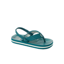 Reef Little Ahi kinderslipper in Sage Stripe met watervriendelijke bandjes, gecontoureerd EVA voetbed en rugband, verkrijgbaar bij Revert 95 Haarlem