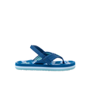Reef Little Ahi kinderslipper in Royal Sharks met watervriendelijke bandjes, gecontoureerd EVA voetbed met haaienprint en rugband, verkrijgbaar bij Revert 95 Haarlem