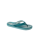 Reef Kids Ahi kinderslipper in Sage Stripe met watervriendelijke bandjes, gecontoureerd EVA voetbed en gasket voor stabiele pasvorm, verkrijgbaar bij Revert 95 Haarlem