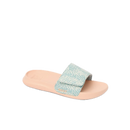 Reef G Kids Salty Slide meisjesschoen in Blue Haze met verstelbare gewatteerde riem en watervriendelijk voetbed, verkrijgbaar bij Revert 95 Haarlem