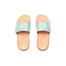 Reef G Kids Salty Slide meisjesschoen in Blue Haze met verstelbare gewatteerde riem en watervriendelijk voetbed, verkrijgbaar bij Revert 95 Haarlem