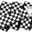 Arcade Belts Check riem in Black Glacial, geblokt dambordpatroon in zwart en glaciaal blauw, stretch webbing van 85% gerecycled REPREVE polyester met patented A2 buckle systeem, verkrijgbaar bij Revert 95 Haarlem