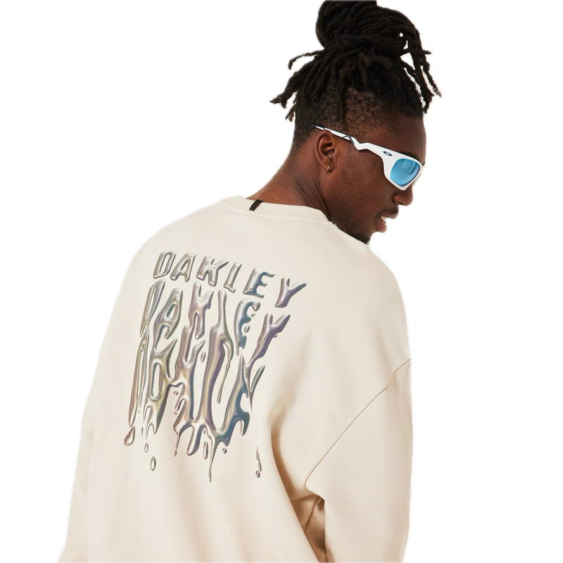 Oakley Stacked Metal Sweatshirt – crewneck sweater met metalen Oakley Stacked-logo op de borst