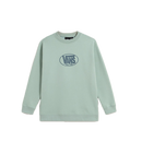 Vans Classic Oval Crew Gray Olive – crewneck sweater in grijs/olijfgroen met Vans Classic Oval-logo