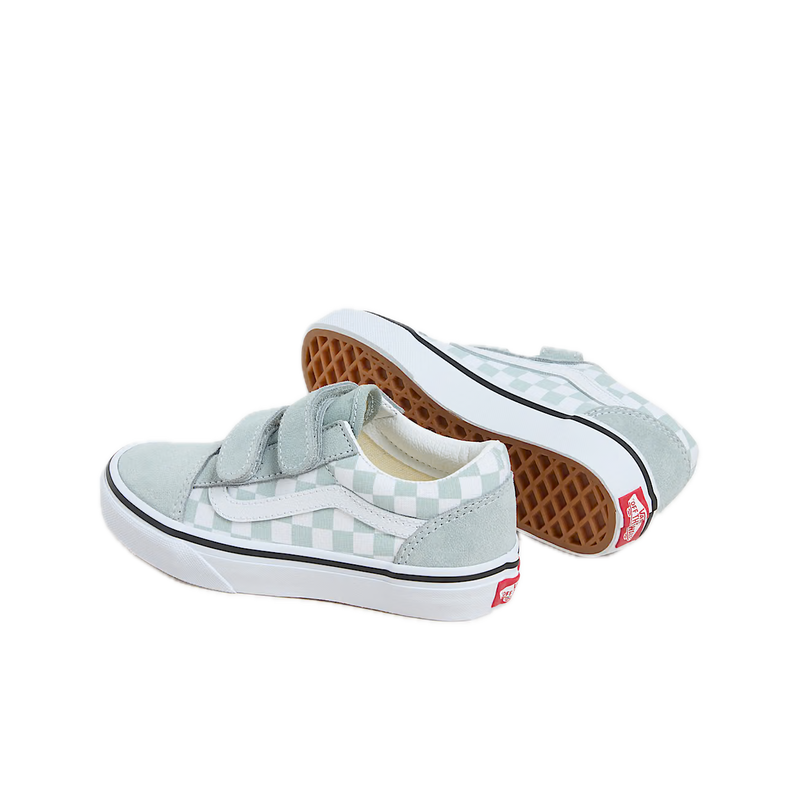 Vans Old Skool Velcro Checkerboard Grey 4 tm 8 jaar