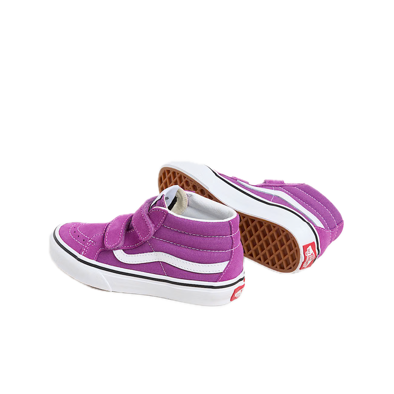 Koop de Vans Sk8-Mid Reissue Velcro Kids Purple 4 tm 8 jaar  veilig en snel bij Revert 95 online of kom hem checken in de winkel in Haarlem.