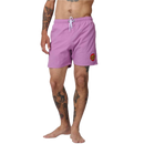 Santa Cruz Classic Dot Swimshort, 100% nylon zwemshort met elasticated waistband 17 inch outseam side en back pockets en all over Aqua React Classic Dot print zichtbaar bij nat verkrijgbaar in Purple Haze Black en Rich Navy, verkrijgbaar bij Revert 95 Haarlem