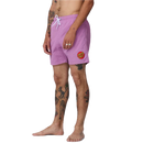 Santa Cruz Classic Dot Swimshort, 100% nylon zwemshort met elasticated waistband 17 inch outseam side en back pockets en all over Aqua React Classic Dot print zichtbaar bij nat verkrijgbaar in Purple Haze Black en Rich Navy, verkrijgbaar bij Revert 95 Haarlem
