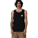 Santa Cruz Partial Dot Vest, 100% organic cotton 180gsm jersey sleeveless tank vest met Partial Dot graphic op chest en back in regular fit verkrijgbaar in Black Mint en Teal, verkrijgbaar bij Revert 95 Haarlem
