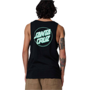Santa Cruz Partial Dot Vest, 100% organic cotton 180gsm jersey sleeveless tank vest met Partial Dot graphic op chest en back in regular fit verkrijgbaar in Black Mint en Teal, verkrijgbaar bij Revert 95 Haarlem
