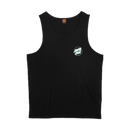 Santa Cruz Partial Dot Vest, 100% organic cotton 180gsm jersey sleeveless tank vest met Partial Dot graphic op chest en back in regular fit verkrijgbaar in Black Mint en Teal, verkrijgbaar bij Revert 95 Haarlem
