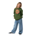 Santa Cruz Youth Classic Dot Hood Dark Moss midweight fleece hoodie.