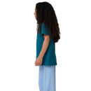 Santa Cruz Youth Stamped Opus Camo T-Shirt in Teal met Opus graphic over woodcut camo patroon, verkrijgbaar bij Revert 95 Haarlem