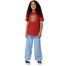 Santa Cruz Youth Classic Dot T-Shirt in Ketchup met Classic Dot artwork voor en achter, verkrijgbaar bij Revert 95 Haarlem