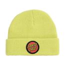 Santa Cruz Youth Classic Dot Beanie in de kleur Green Glow, verkrijgbaar bij Revert 95 Haarlem