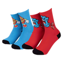 Santa Cruz Youth Dude Socks (2 Pack) in de kleuren Dude Blue en Dude Red, verkrijgbaar bij Revert 95 Haarlem