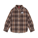 Santa Cruz Youth Chopper Long Sleeve Shirt in de kleur Brown Check, verkrijgbaar bij Revert 95 Haarlem