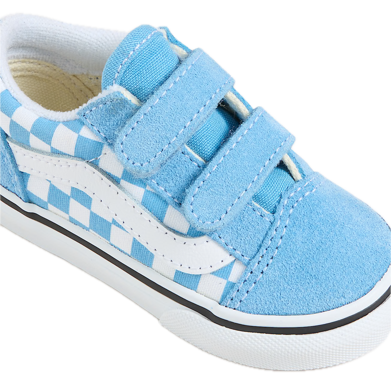 Koop de Vans Old Skool Velcro Checkerboard Light Blue Kids 1 tm 4 jaar veilig en snel bij Revert 95 online of kom hem checken in de winkel in Haarlem.