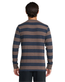 RVCA Dayshift Thermal Stripe Longsleeve in de kleur Mocha, verkrijgbaar bij Revert 95 Haarlem
