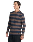 RVCA Dayshift Thermal Stripe Longsleeve in de kleur Mocha, verkrijgbaar bij Revert 95 Haarlem