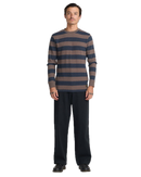 RVCA Dayshift Thermal Stripe Longsleeve in de kleur Mocha, verkrijgbaar bij Revert 95 Haarlem