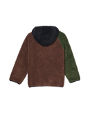 Element Wolfe Sherpa Jacket Kids Multi, gerecyclede sherpa fleece jas met vaste capuchon en volledige ritssluiting, kindermaten XS/8-XL/16, verkrijgbaar bij Revert 95 Haarlem
