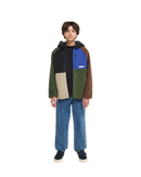 Element Wolfe Sherpa Jacket Kids Multi, gerecyclede sherpa fleece jas met vaste capuchon en volledige ritssluiting, kindermaten XS/8-XL/16, verkrijgbaar bij Revert 95 Haarlem