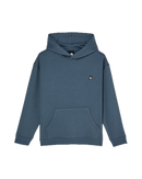 Element x Floor Marshmallo Hoodie Kids Dark Slate, gerecyclede French terry hoodie met kangoeroezak en print op voor- en achterkant van Floor Van Het Nederend, kindermaten XS/8-XL/16, verkrijgbaar bij Revert 95 Haarlem