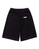 Element Kids Big E Corduroy Short in Vintage Corduroy Black, loose fit katoenen corduroy short met elastische tailleband en groot E logo, verkrijgbaar bij Revert 95 Haarlem