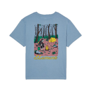 Element x Floor Marshmallo SS Tee Kids Blauw, kinder t-shirt van gerecycled materiaal met illustratie van Floor Van Het Nederend, kindermaten XS/8-XL/16, verkrijgbaar bij Revert 95 Haarlem