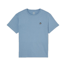 Element x Floor Marshmallo SS Tee Kids Blauw, kinder t-shirt van gerecycled materiaal met illustratie van Floor Van Het Nederend, kindermaten XS/8-XL/16, verkrijgbaar bij Revert 95 Haarlem