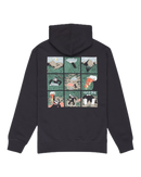 Element Picnic Hoodie in Off Black, regular fit fleece hoodie met comic-stijl negenluik graphic op de rug en geborduurd detail op de borst, verkrijgbaar bij Revert 95 Haarlem