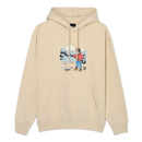 Element x Floor Ice Hole Sweater Beige, gerecyclede hoodie met illustratie van Floor Van Het Nederend, maten S-XL, verkrijgbaar bij Revert 95 Haarlem
