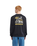 Element x Timber! Van Crew Sweatshirt Flint Black, gerecyclede French terry crewneck sweater met print op voor- en achterkant, maten S-XL, verkrijgbaar bij Revert 95 Haarlem