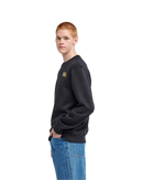 Element x Timber! Van Crew Sweatshirt Flint Black, gerecyclede French terry crewneck sweater met print op voor- en achterkant, maten S-XL, verkrijgbaar bij Revert 95 Haarlem