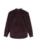 Element Relax Bi Color Cord LS Shirt Brown, langemouwen corduroy overhemd van organic cotton met tweekleurig detail, relax fit, verkrijgbaar bij Revert 95 Haarlem