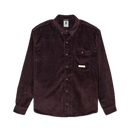 Element Relax Bi Color Cord LS Shirt Brown, langemouwen corduroy overhemd van organic cotton met tweekleurig detail, relax fit, verkrijgbaar bij Revert 95 Haarlem