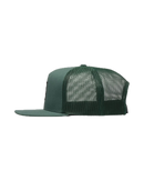 RVCA VA All The Way Trucker Cap Balsam Green, trucker cap met gebogen klep en verstelbare snapback sluiting, one size, verkrijgbaar bij Revert 95 Haarlem