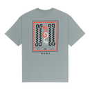 RVCA Amazesnake Tee in Monument, relaxed fit katoenen T-shirt met bold slanken graphic op de rug en VA logo op de borst, verkrijgbaar bij Revert 95 Haarlem