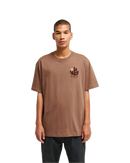 RVCA Sanctum SS Tee Wood, t-shirt van 100% cotton met screen printed graphic, regular fit, verkrijgbaar bij Revert 95 Haarlem