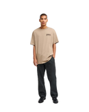 RVCA Cobra Empire SS Tee Khaki, t-shirt van 100% organic cotton met screen printed graphic, regular fit, verkrijgbaar bij Revert 95 Haarlem
