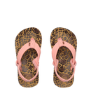 Reef Little Ahi kinderslipper in Leopard Canyon Sunset met watervriendelijke bandjes, gecontoureerd EVA voetbed met luipaardprint en rugband, verkrijgbaar bij Revert 95 Haarlem